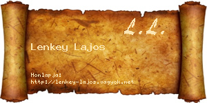 Lenkey Lajos névjegykártya
