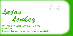 lajos lenkey business card